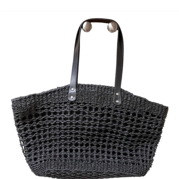 COPY - NWOT Tory Burch Megan Twisted Straw Tote Bag - Picture 2 of 8